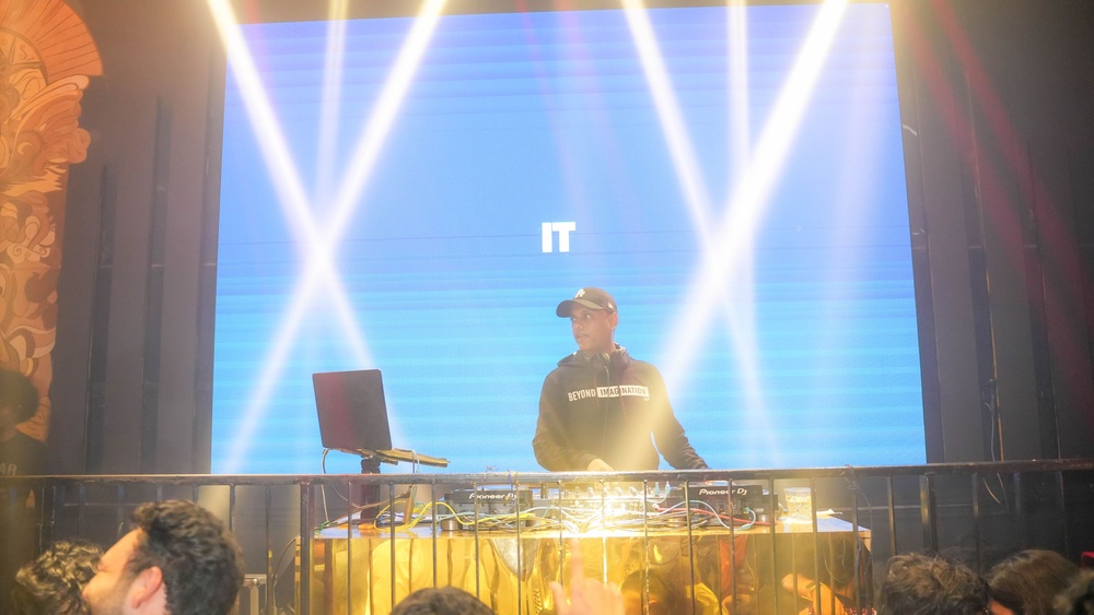 DJ VIC performing at a Hyatt hotel event in Bangalore