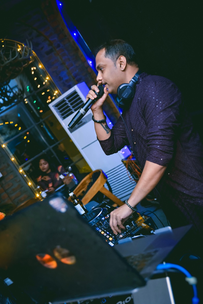 DJ VIC mixing at a birthday celebration event in Bangalore
